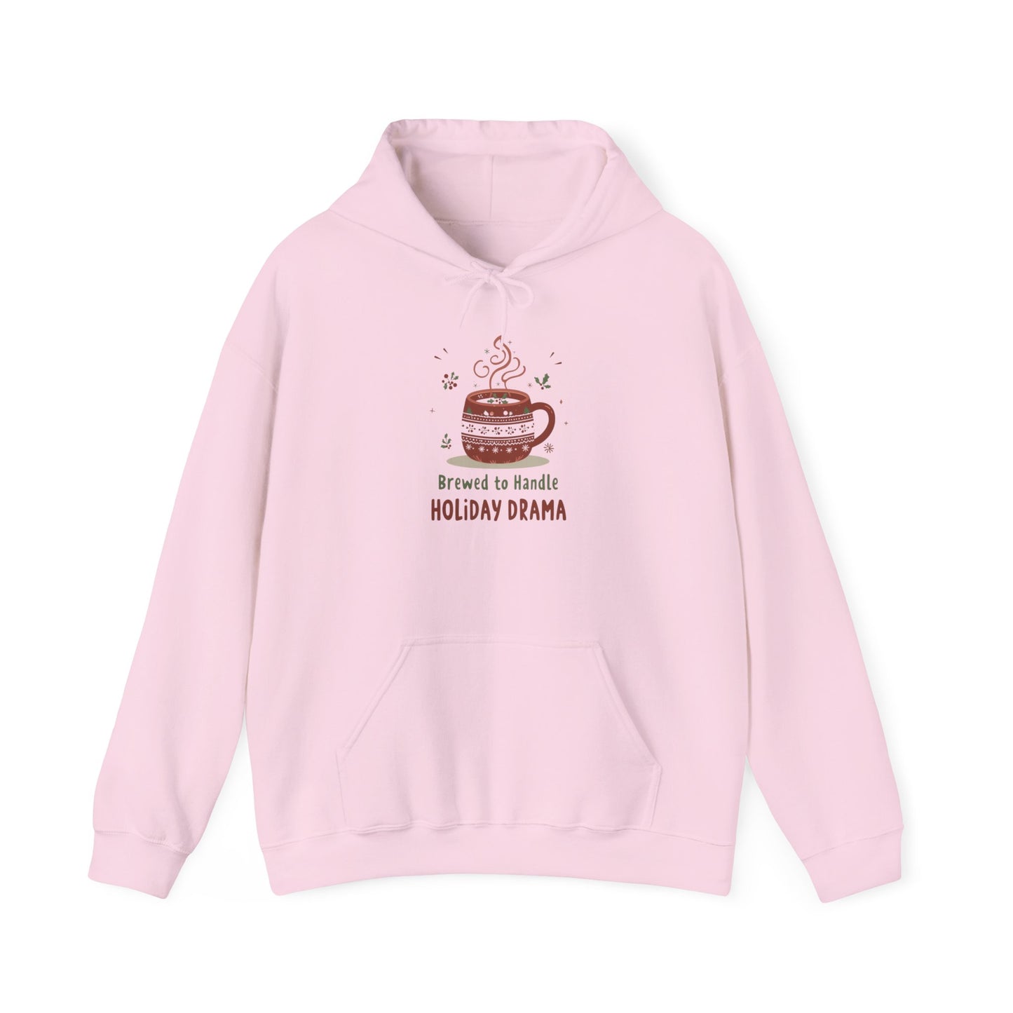 “Brewed to Handle Holiday Drama” - Cozy Christmas Hoodie