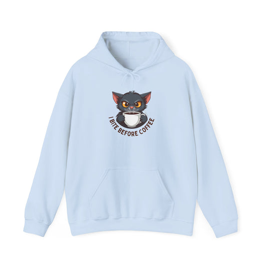 Grumpy Kitty “I Bite Before Coffee” Graphic Hoodie