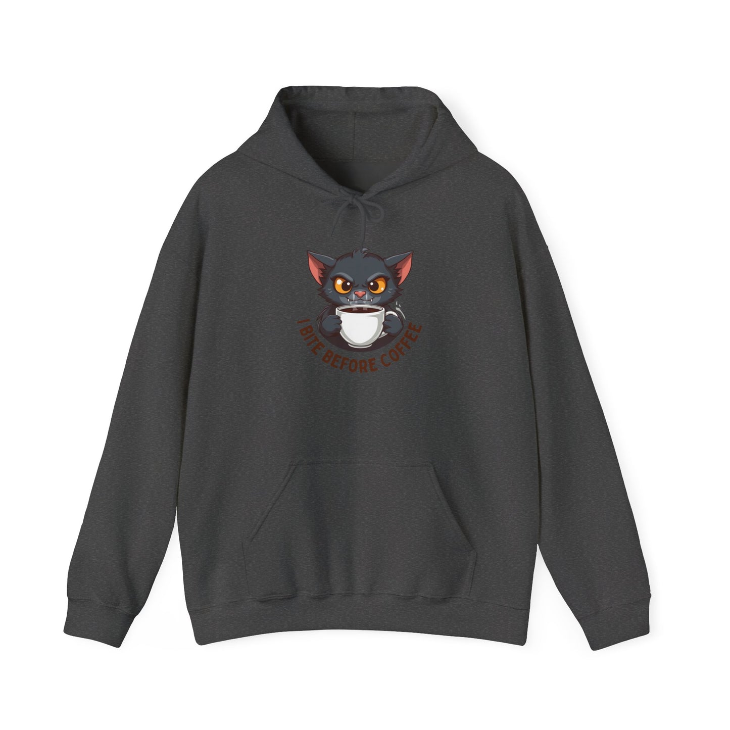 Grumpy Kitty “I Bite Before Coffee” Graphic Hoodie